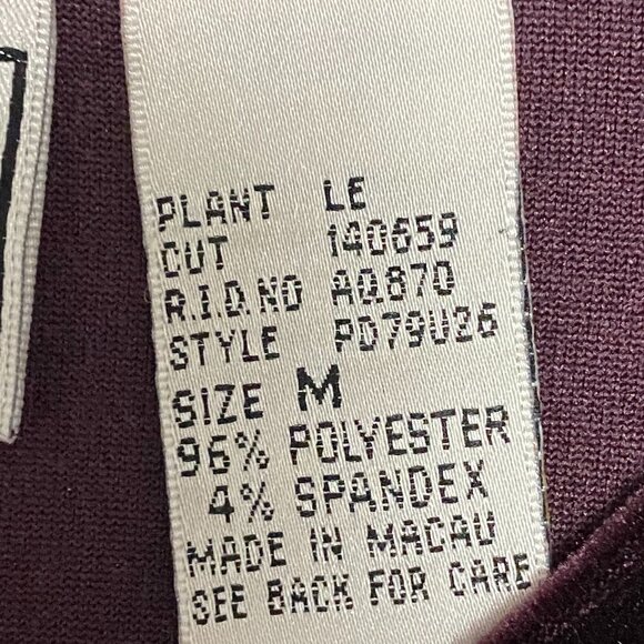 NAPA VALLEY Petites Burgundy Velvet Beaded V-Neck Top 90s Y2K Vintage PM - Picture 9 of 11